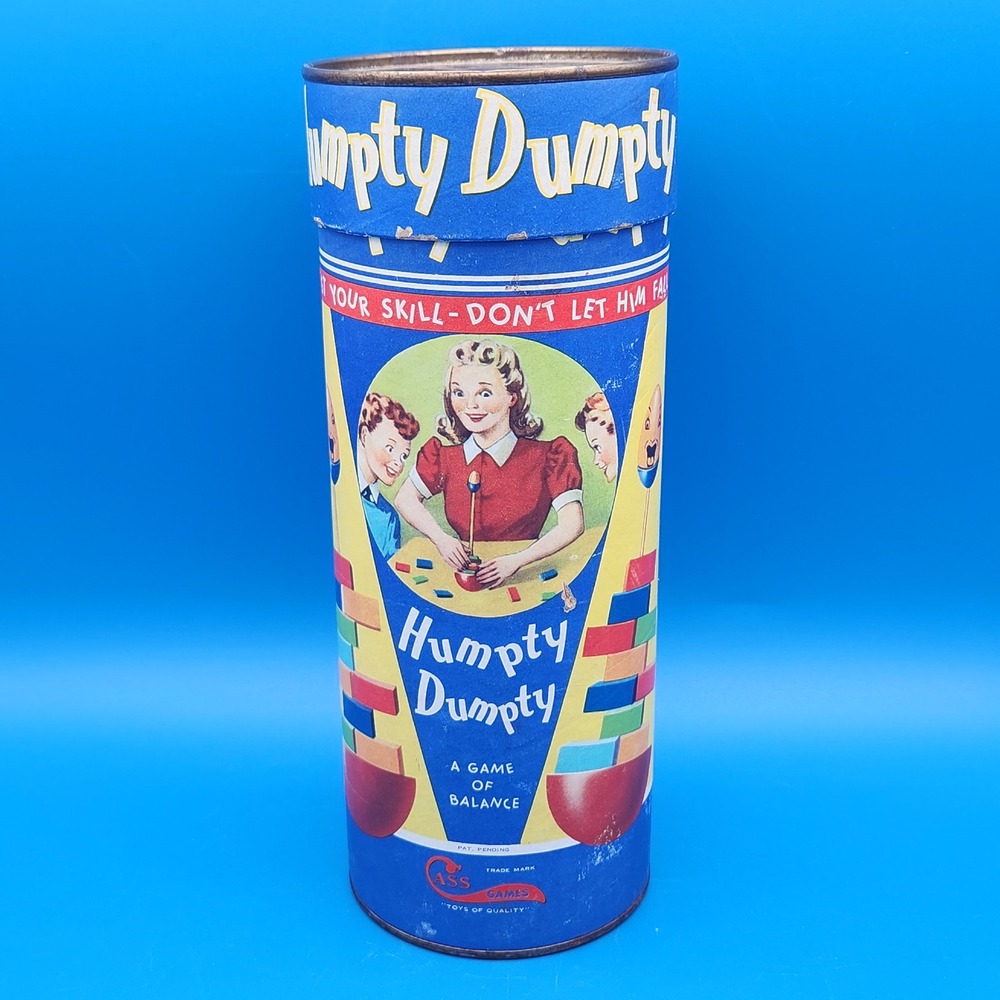 Vintage Humpty Dumpty A Game of Balance Cass Games Wooden Toy Nursery Rhyme